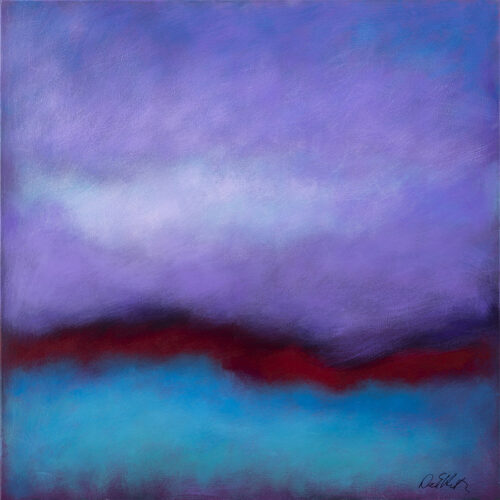 Lavender Blue and Red Painting