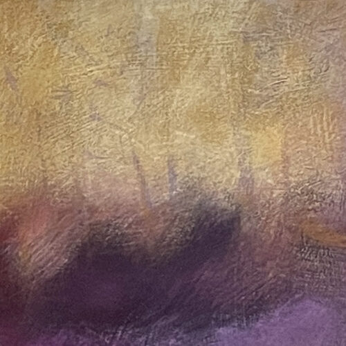 yellow beige magenta and purple painting